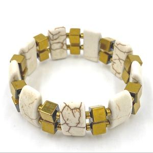 Flat Gemstone Bracelet